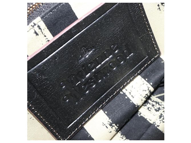 Borsa a mano Vivienne Westwood in pelle 2way Nero Oro Auth LN142A D'oro - vista 22