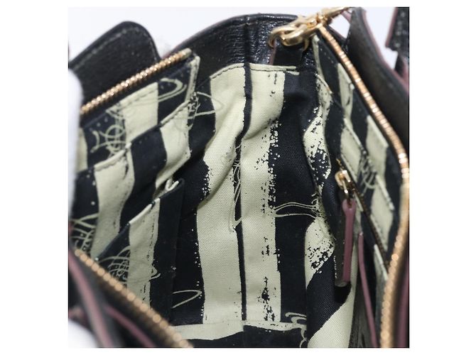 Borsa a mano Vivienne Westwood in pelle 2way Nero Oro Auth LN142A D'oro - vista 24