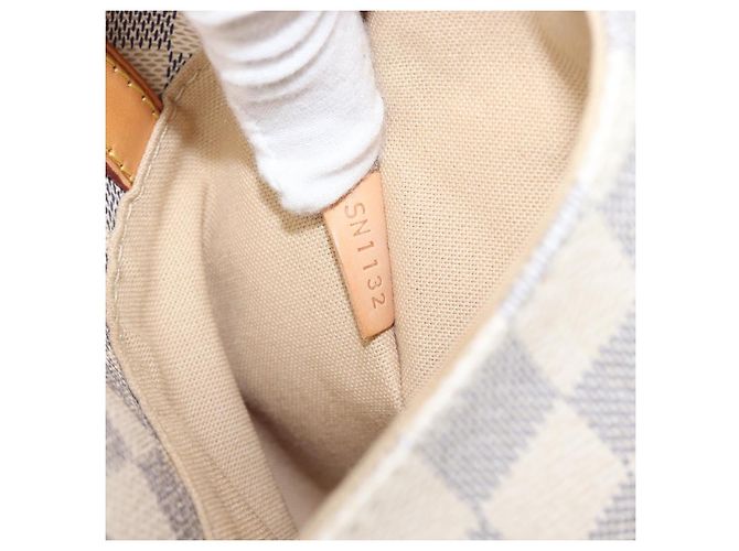 Borsa Tote LOUIS VUITTON Damier Azur Figueri GM N41175 LV Auth ki6824V - vista 12