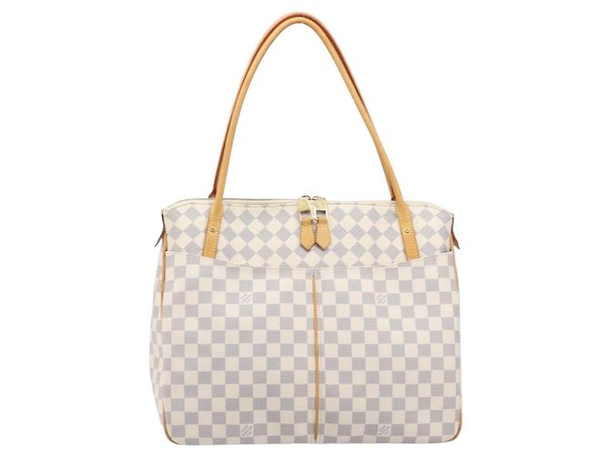 Borsa Tote LOUIS VUITTON Damier Azur Figueri GM N41175 LV Auth ki6824V - vista 13