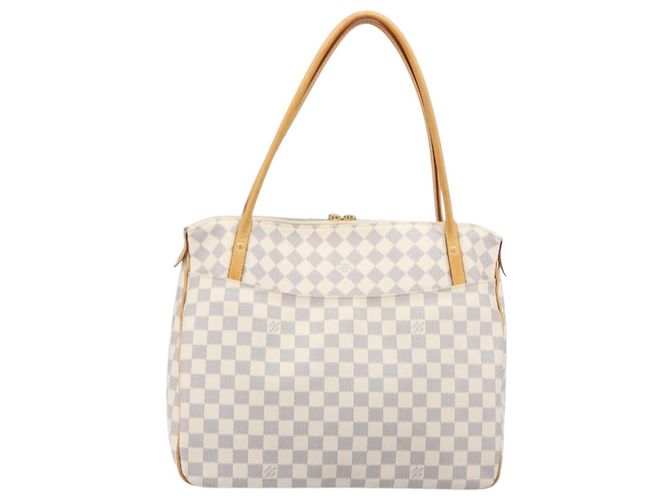 Borsa Tote LOUIS VUITTON Damier Azur Figueri GM N41175 LV Auth ki6824V - vista 2