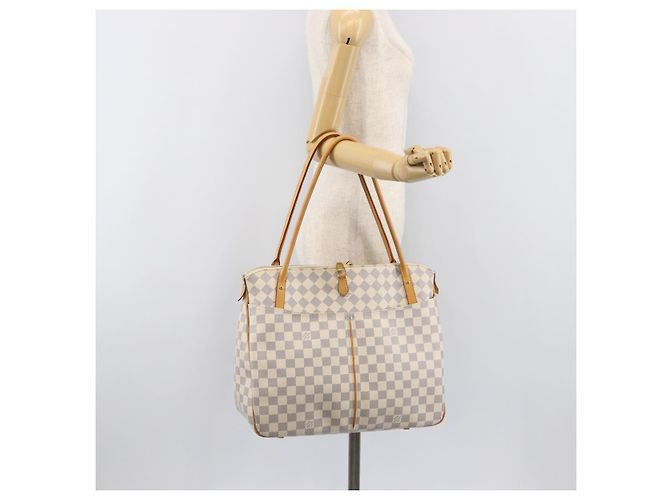 Borsa Tote LOUIS VUITTON Damier Azur Figueri GM N41175 LV Auth ki6824V - vista 26