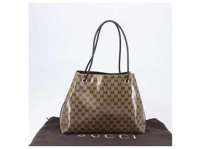 Borsa a tracolla GUCCI GG crystal Coated Canvas Beige Gold 419689 Auth ki6829V D'oro - vista 12