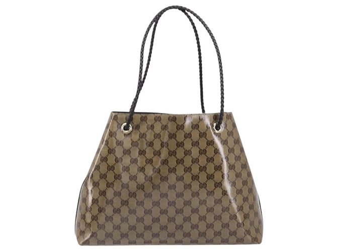 Borsa a tracolla GUCCI GG crystal Coated Canvas Beige Gold 419689 Auth ki6829V D'oro - vista 13