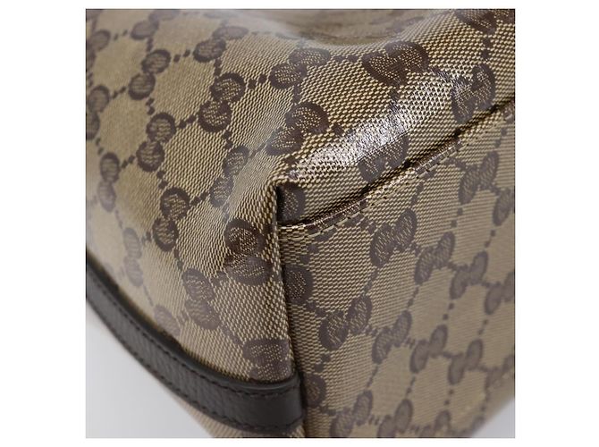 Borsa a tracolla GUCCI GG crystal Coated Canvas Beige Gold 419689 Auth ki6829V D'oro - vista 14