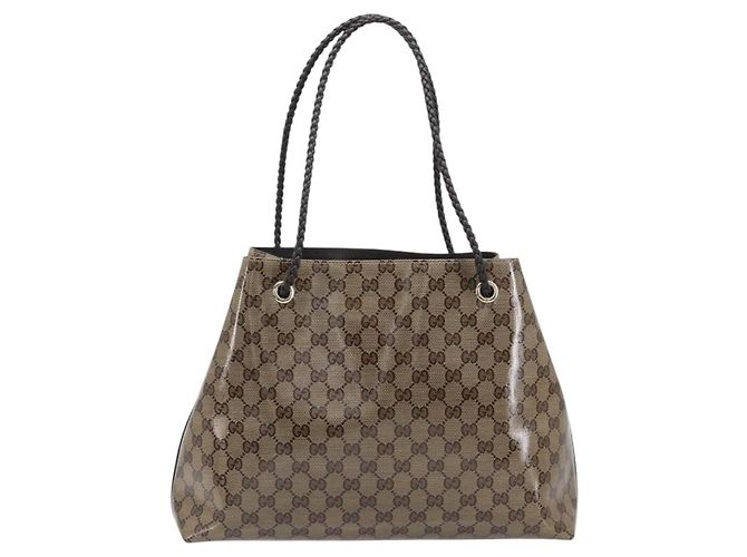 Borsa a tracolla GUCCI GG crystal Coated Canvas Beige Gold 419689 Auth ki6829V D'oro - vista 2