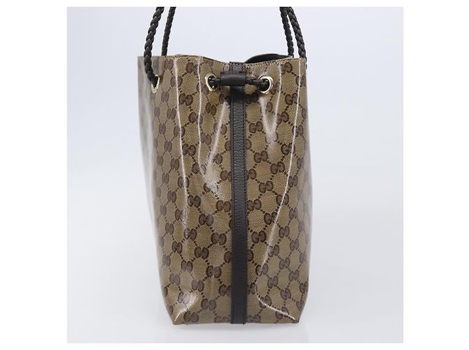 Borsa a tracolla GUCCI GG crystal Coated Canvas Beige Gold 419689 Auth ki6829V D'oro - vista 3