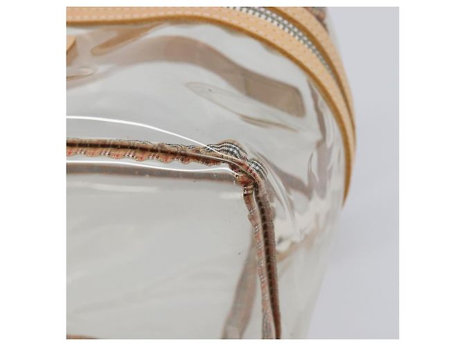 Necessaire Burberrys Vanity Cosmetic Pouch Vinyl Clear Silver Auth 203681A Argento - vista 9