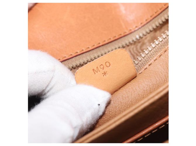 16 Céline CELINE Macadam Canvas Schultertasche PVC Beige Gold Auth 201484A Golden - Ansicht 12