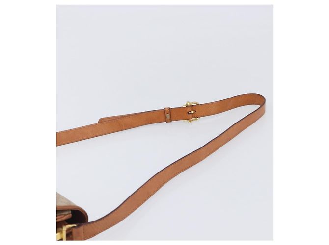 16 Céline CELINE Macadam Canvas Schultertasche PVC Beige Gold Auth 201484A Golden - Ansicht 14