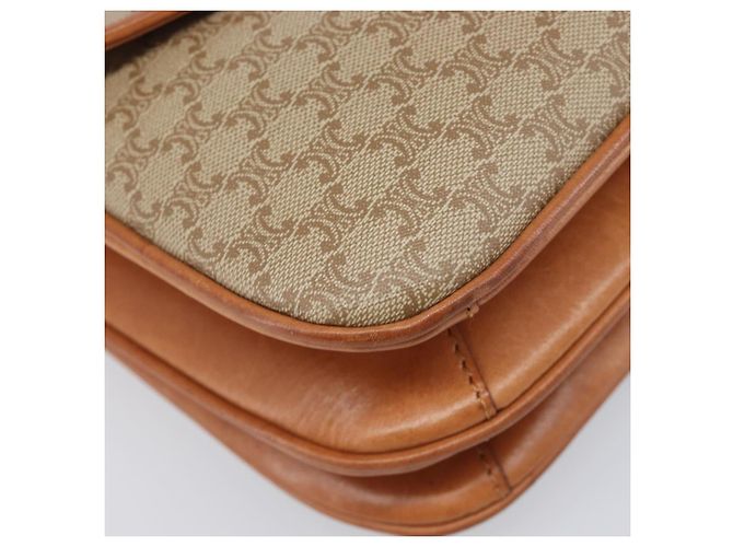 16 Céline CELINE Macadam Canvas Schultertasche PVC Beige Gold Auth 201484A Golden - Ansicht 16