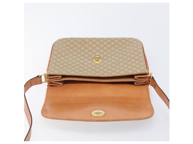 16 Céline CELINE Macadam Canvas Schultertasche PVC Beige Gold Auth 201484A Golden - Ansicht 21