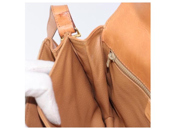 16 Céline CELINE Macadam Canvas Schultertasche PVC Beige Gold Auth 201484A Golden - Ansicht 24