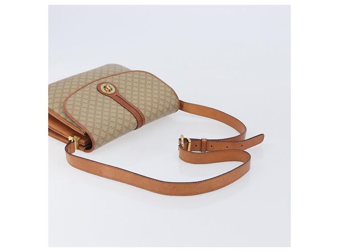 16 Céline CELINE Macadam Canvas Schultertasche PVC Beige Gold Auth 201484A Golden - Ansicht 7