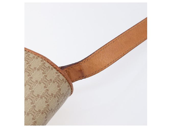 16 Céline CELINE Macadam Canvas Schultertasche PVC Beige Gold Auth 201484A Golden - Ansicht 9
