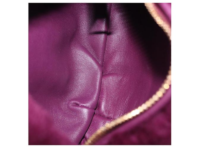 Borsa a mano BOTTEGA VENETA Jody Mini in shearling Viola Oro Auth 203692M D'oro Porpora - vista 10