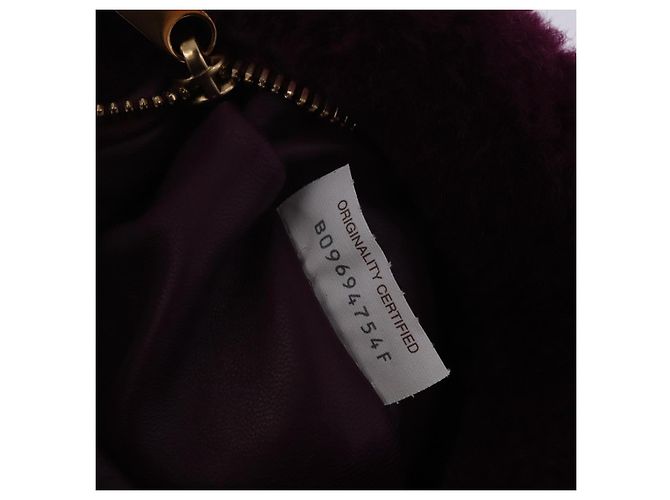 Borsa a mano BOTTEGA VENETA Jody Mini in shearling Viola Oro Auth 203692M D'oro Porpora - vista 11