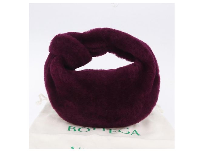 Borsa a mano BOTTEGA VENETA Jody Mini in shearling Viola Oro Auth 203692M D'oro Porpora - vista 12