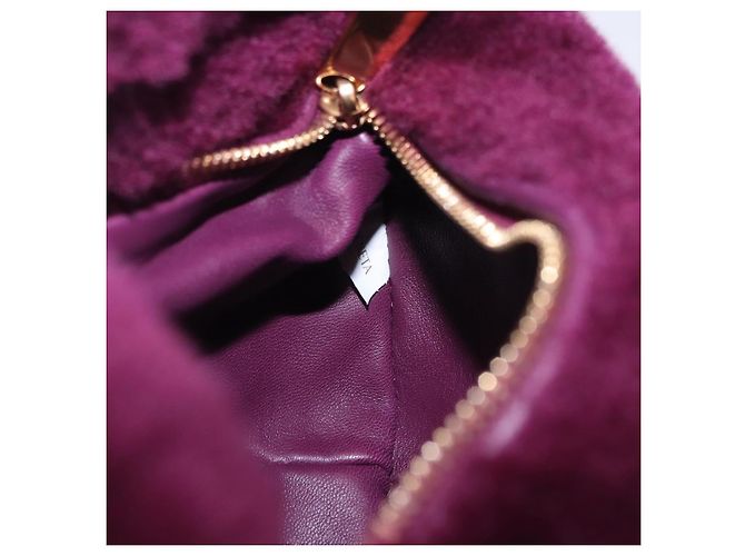 Borsa a mano BOTTEGA VENETA Jody Mini in shearling Viola Oro Auth 203692M D'oro Porpora - vista 19