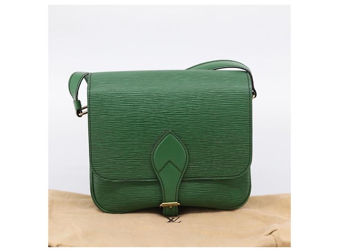 LOUIS VUITTON Bolso de hombro Epi Cartouchiere MM Verde M52244 LV Auth 205149V - vista 12