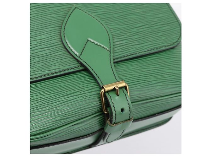 LOUIS VUITTON Bolso de hombro Epi Cartouchiere MM Verde M52244 LV Auth 205149V - vista 18