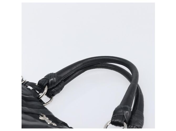PRADA Crimson Handtasche aus Leder Schwarz Silber authentisch 204098V - Ansicht 14