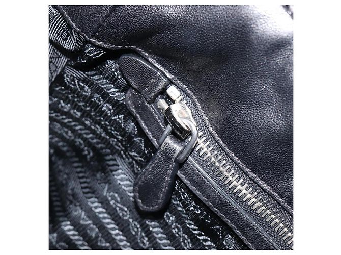 PRADA Crimson Handtasche aus Leder Schwarz Silber authentisch 204098V - Ansicht 23