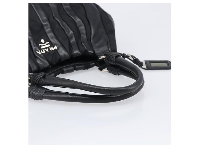 PRADA Crimson Handtasche aus Leder Schwarz Silber authentisch 204098V - Ansicht 7