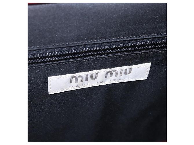 Borsa a mano Miu Miu in pelle rossa argento Auth 204327 Rosso - vista 24