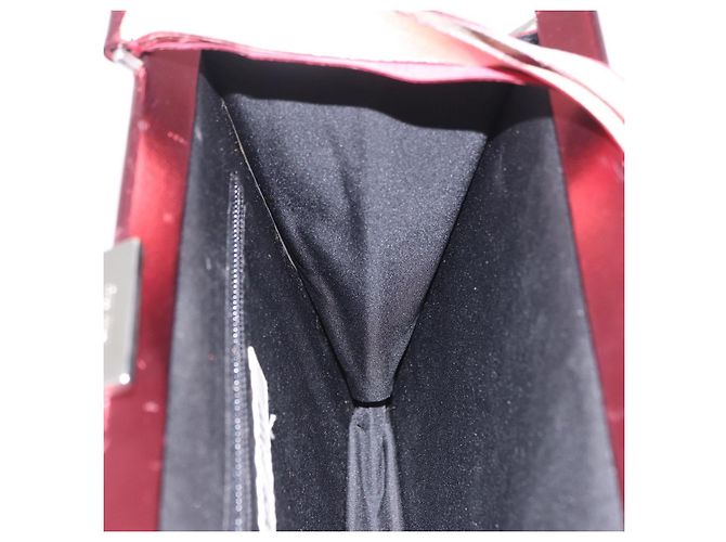 Borsa a mano Miu Miu in pelle rossa argento Auth 204327 Rosso - vista 25
