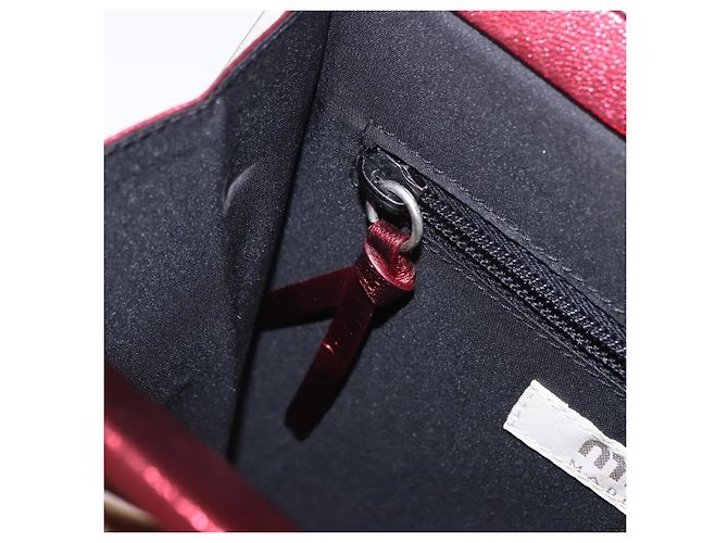 Borsa a mano Miu Miu in pelle rossa argento Auth 204327 Rosso - vista 27