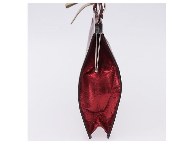 Borsa a mano Miu Miu in pelle rossa argento Auth 204327 Rosso - vista 5