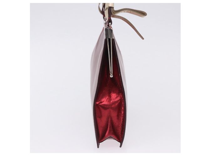 Borsa a mano Miu Miu in pelle rossa argento Auth 204327 Rosso - vista 7