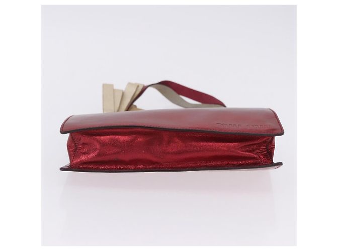 Borsa a mano Miu Miu in pelle rossa argento Auth 204327 Rosso - vista 8