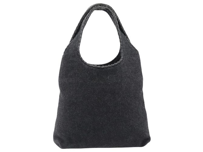 Bolsa Miu Miu em feltro cinza Auth 205081 Marrom - vista 2