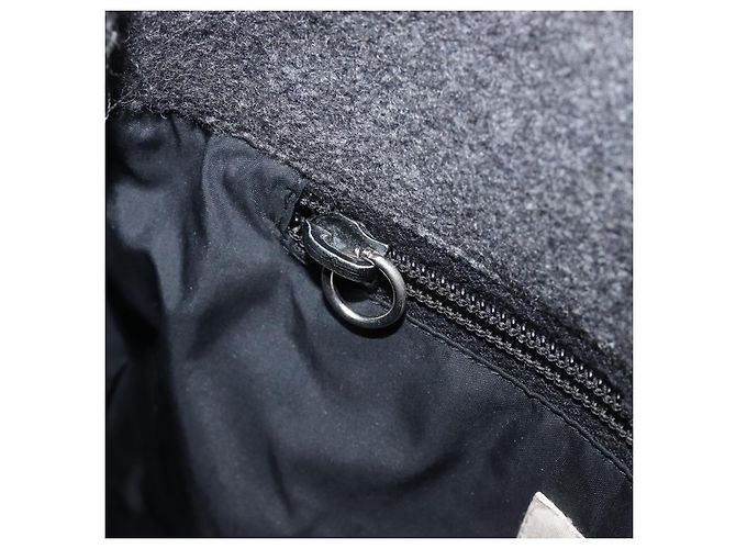 Bolsa Miu Miu em feltro cinza Auth 205081 Marrom - vista 20