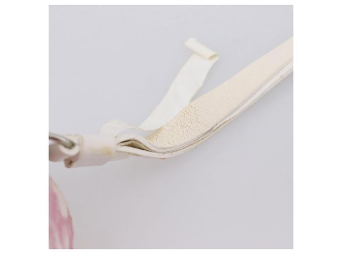Pouch Christian Dior Trotter Canvas PVC Rosa Argento Auth 203879 - vista 9