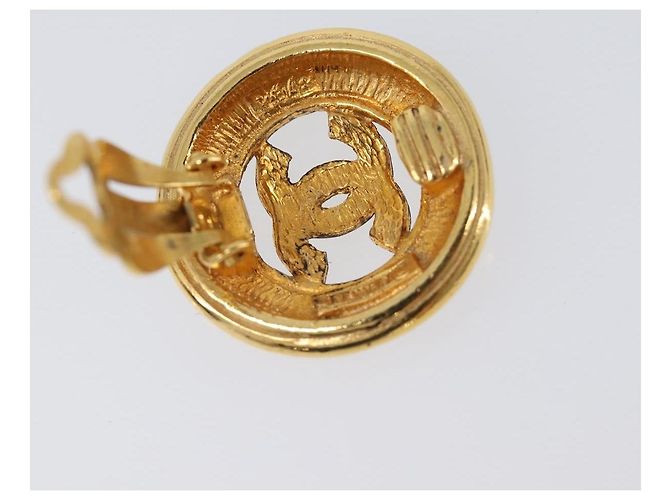 CHANEL Ohrringe Metall Goldfarben CC Auth 204143V - Ansicht 12