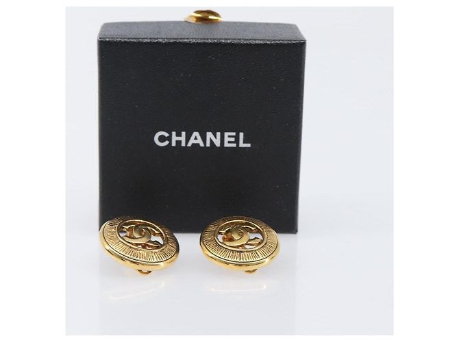 CHANEL Ohrringe Metall Goldfarben CC Auth 204143V - Ansicht 14