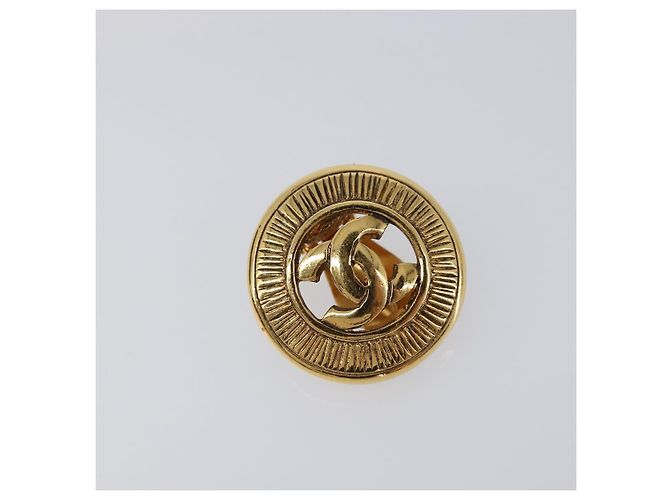CHANEL Ohrringe Metall Goldfarben CC Auth 204143V - Ansicht 2