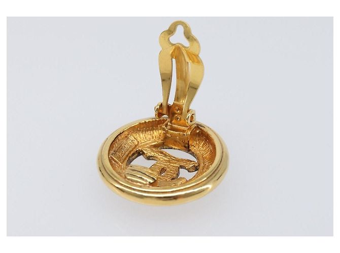 CHANEL Ohrringe Metall Goldfarben CC Auth 204143V - Ansicht 4