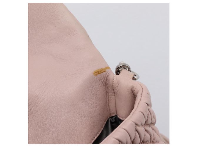 Bolsa de Ombro Miu Miu Matelassé em Couro Rosa Prateada Autêntica ka6197V Prata - vista 10