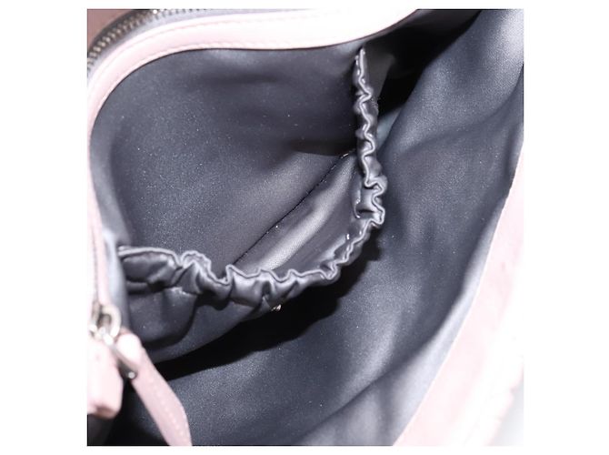 Bolsa de Ombro Miu Miu Matelassé em Couro Rosa Prateada Autêntica ka6197V Prata - vista 27