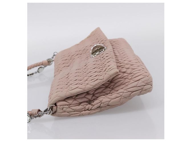 Bolsa de Ombro Miu Miu Matelassé em Couro Rosa Prateada Autêntica ka6197V Prata - vista 3