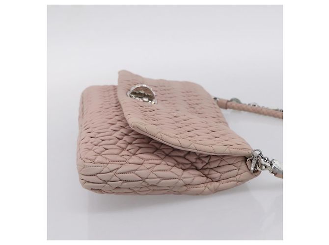 Bolsa de Ombro Miu Miu Matelassé em Couro Rosa Prateada Autêntica ka6197V Prata - vista 4