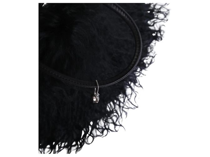 Borsa Tote Statement Roberto Cavalli in pelliccia mongola nera Nero - vista 4
