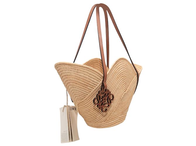 Loewe Petal Shopper aus Raffia Tan Kamel - Ansicht 2