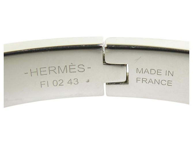 Bracciale Mini Clic Chaine D Ancre PM in smalto blu Hermès - vista 4