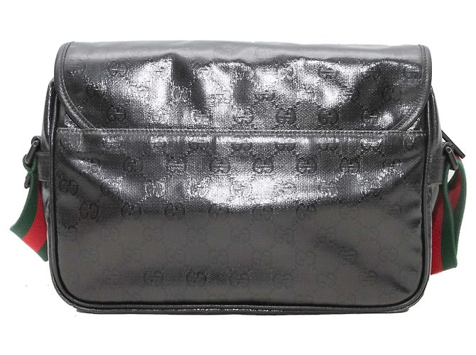 Bolsa Messenger Gucci Imprime com fivela dupla preta Preto - vista 4
