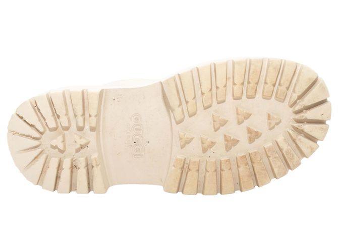 Autre Marque Cream Gucci Rubber GG Cutout Platform Mules Size 39 Beige - view 5